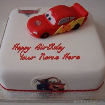 2 Kg Chocolate Car cake with toy car on top of cake